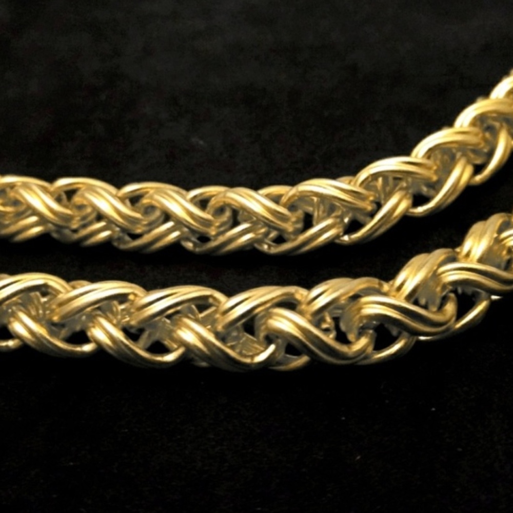 Vintage Runway Gold Double Rope Adjustable Chain Belt - Picture 3 of 5